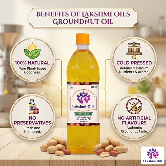 Wood Pressed Groundnut(Peanut) Oil (500ml)