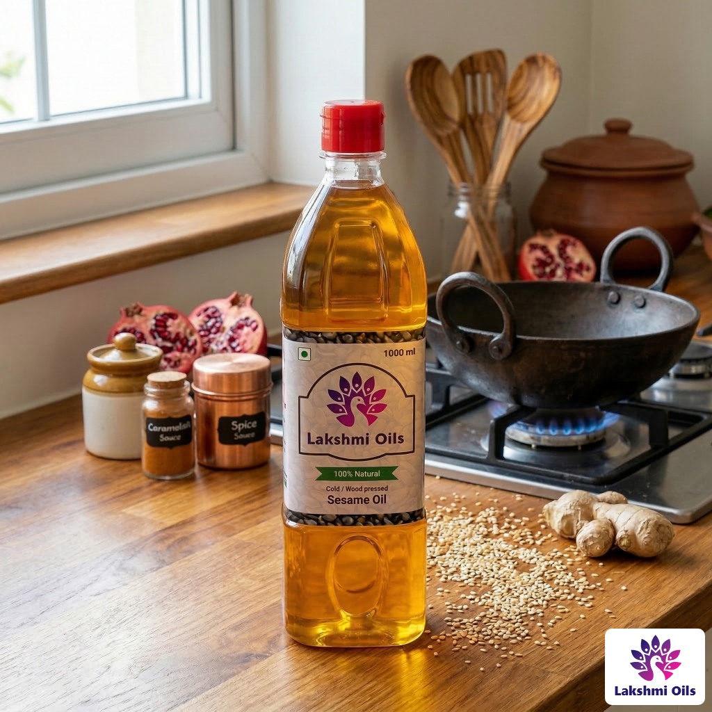 Wood Pressed Sesame Oil (500ml)