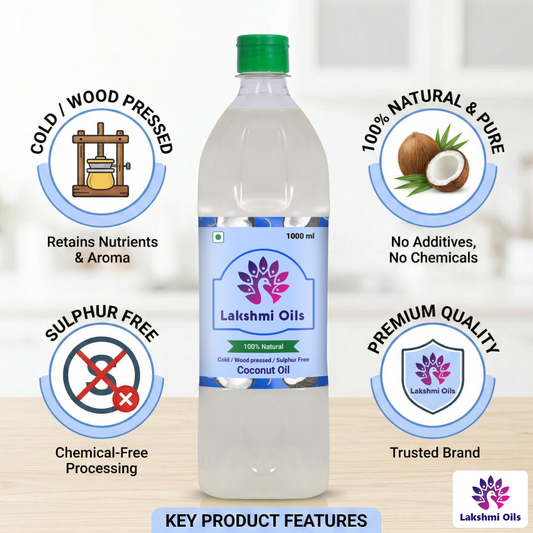 Wood Pressed Coconut Oil (500ml)