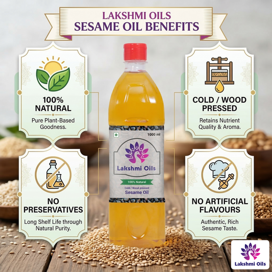 Wood Pressed Sesame Oil (500ml)
